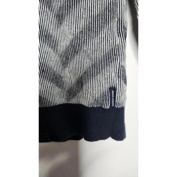 Armani Exchange V Neck Men Long Sleeve Sweatshirt Size S Zig Zag Academia - Picture 3 of 5